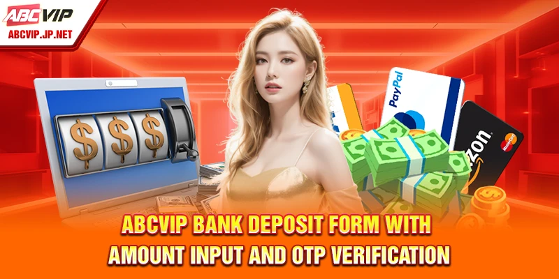 Payment Guides ABCVIP: Secure and Seamless Transactions 11 ABCVIP bank deposit form with amount input and OTP verification.